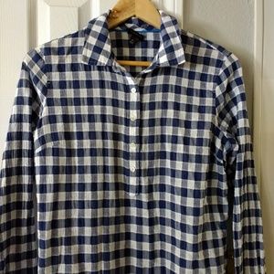 Talbot's Gingham Check Top Medium